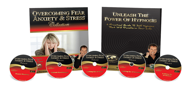 Overcoming Fear Anxiety and Stress collection pack image with 5 cds & workbook