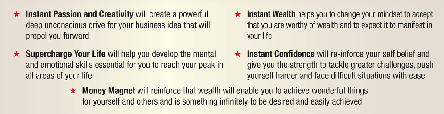 Description of contents of 5 cds