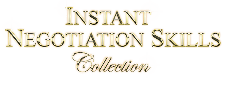 Instant Negotiation Skills collection in Gold on Black