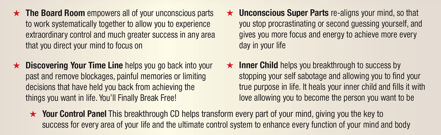 Description of contents of 5 cds