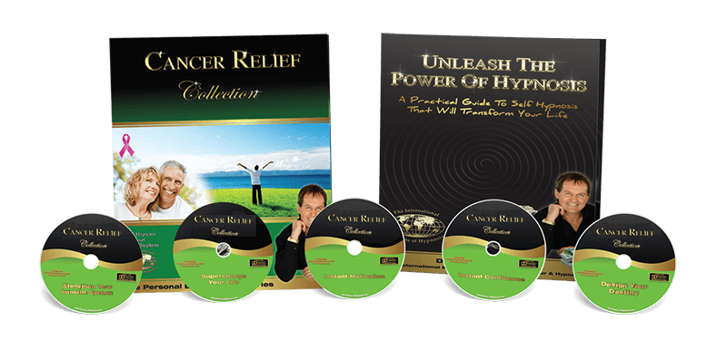 Cancer Relief collection pack image with 5 cds & workbook