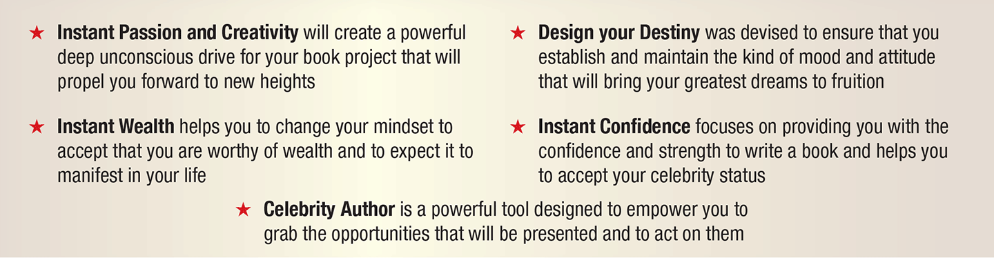 Description of contents of 5 cds